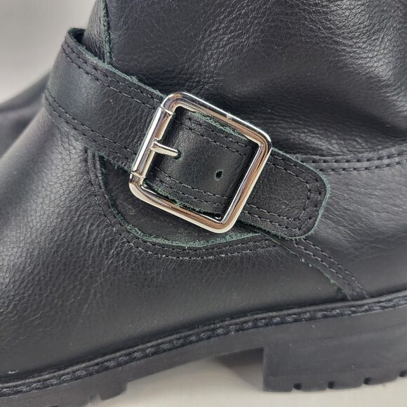 Lucky Brand Kenadie Women's Riding Ankle Boot Black Leather Size 10 M - Picture 3 of 16